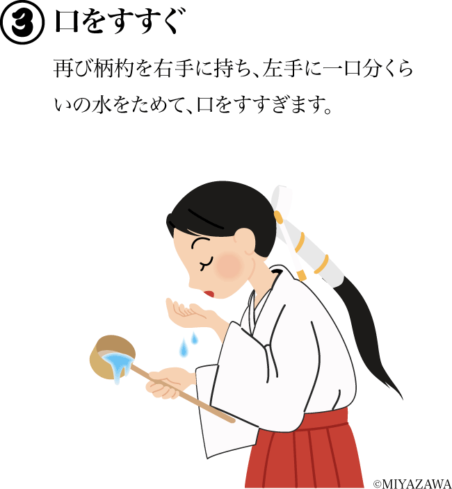 口をすすぐ