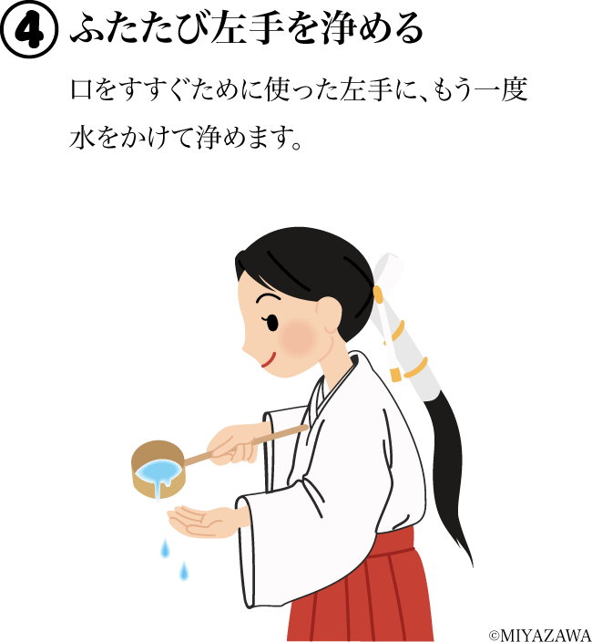 ふたたび左手を浄める